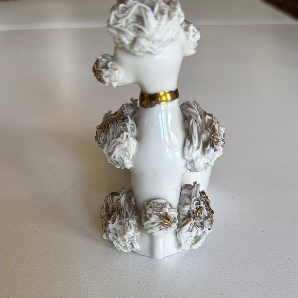 1950’s Vintage spaghetti Poodle porcelain lipstick holder - Picture 2 of 13